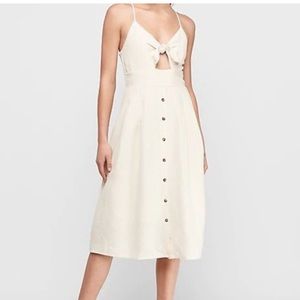 Express Front Cut Out Tie Midi Dress